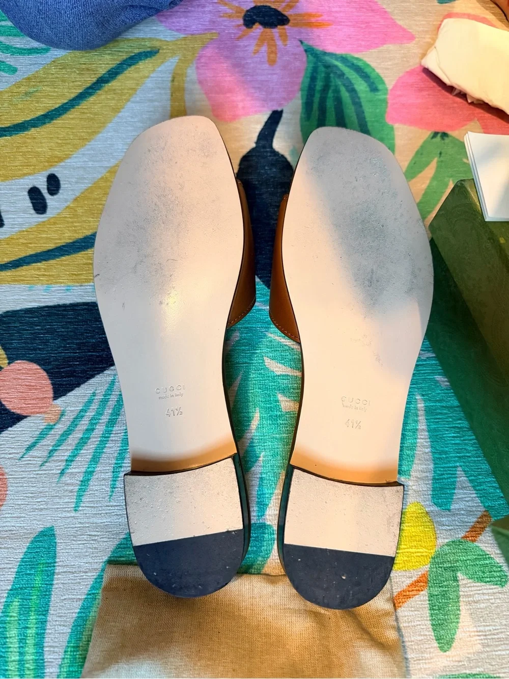 Gucci Brown Leather Sandals with Interlocking G
